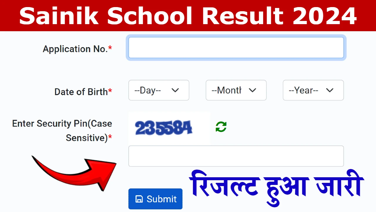 Sainik School Result 2024