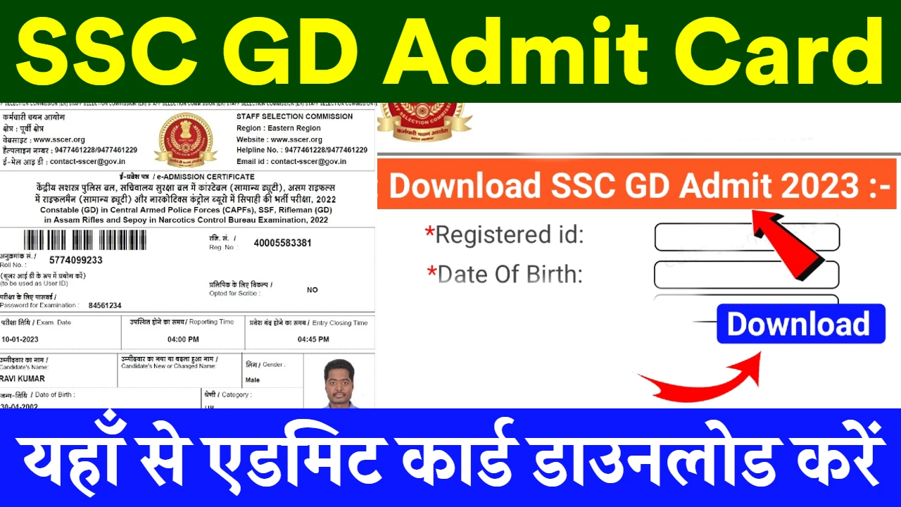 SSC GD Admit Card Region Wise